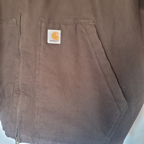 Carhartt Men's Workwear Loose Fit Sherpa Lined Duck Canvas Jacket Coat Size 4X - Picture 2 of 15